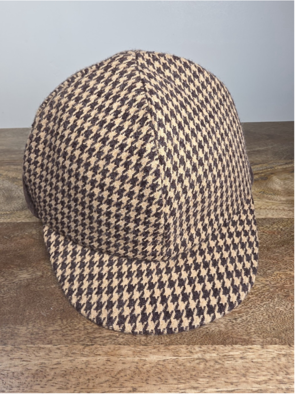 Nathaniel Cole Crown Cap Houndstooth Wool Blend Ear Flap Aviator Hat Sz M Canada